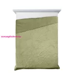 Luiz4 bársony ágytakaró pálmalevél mintával Világoszöld 170x210 cm
