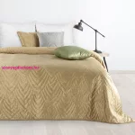 Luiz6 bársony ágytakaró fényes márvány hatású mintával Bézs 220x240 cm