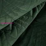 Luiz6 bársony ágytakaró fényes márvány hatású mintával Sötétzöld 170x210 cm