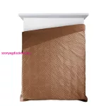 Luiz6 bársony ágytakaró fényes márvány hatású mintával Téglavörös 200x220 cm