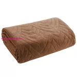 Luiz6 bársony ágytakaró fényes márvány hatású mintával Téglavörös 200x220 cm