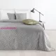 Luiz6 bársony ágytakaró fényes márvány hatású mintával Ezüst 170x210 cm