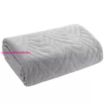 Luiz6 bársony ágytakaró fényes márvány hatású mintával Ezüst 170x210 cm