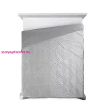 Luiz6 bársony ágytakaró fényes márvány hatású mintával Ezüst 170x210 cm