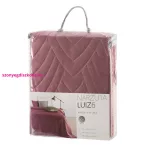 Luiz6 bársony ágytakaró fényes márvány hatású mintával Rózsaszín 220x240 cm