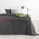 Luiz6 bársony ágytakaró fényes márvány hatású mintával Grafit 170x210 cm
