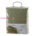 Luiz6 bársony ágytakaró fényes márvány hatású mintával Világoszöld 220x240 cm