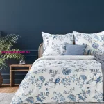 Palermo6 mako-szatén ágyneműhuzat Világoskék/fehér 140x200 cm - 70x90 cm 1db