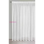 Kelly ezüstös szállal átszőtt eső hatású fényáteresztő függöny Fehér 300x250 cm