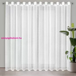   Kelly ezüstös szállal átszőtt eső hatású fényáteresztő függöny Fehér 300x250 cm