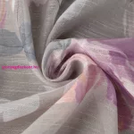 Sherry virágmintás dekor függöny Ezüst 140x300 cm
