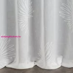 Jane fényáteresztő függöny jacquard levélmintával Fehér 140x270 cm