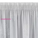 Jane fényáteresztő függöny jacquard levélmintával Fehér 140x270 cm
