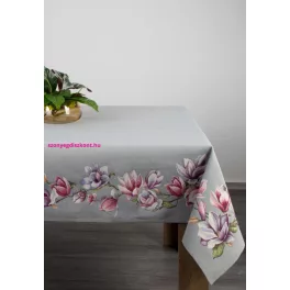   Magnólia virágmintás gobelin asztalterítő Szürke 140x180 cm +/-5%
