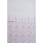 Noemi fehér - lila függöny apró levél mintás dekor 140x250 cm