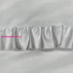 Reina23 fodrokkal díszített pamut-szatén ágyneműhuzat Világosszürke 220x200 cm - 70x80 cm 2db