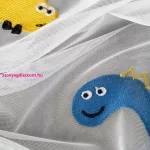 Dino dínós dekor függöny gyerekszobába Fehér 140x250 cm