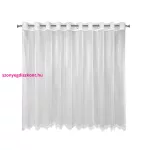 Ellie fényes mikrohálós fényáteresztő függöny hímzéssel Fehér 350x145 cm