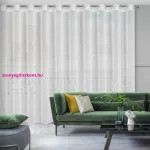 Luna fényes cérnával átszőtt eső hatású függöny Fehér 300x250 cm