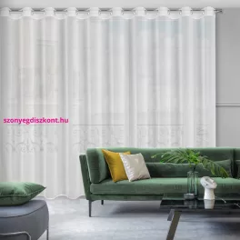   Luna fényes cérnával átszőtt eső hatású függöny Fehér 300x250 cm