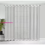 Noelia fényáteresztő függöny fényes cérnával átszőtt csíkos anyagból Fehér 300x250 cm
