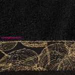 Agis jacquard törölköző Fekete 70x140 cm