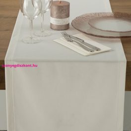 Egyszínű bársony asztali futó Fehér 40x140 cm