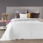 Sofia fehér ágytakaró bársony 230x260 cm