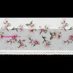 Ari magnolia mintás vitrázs függöny Fehér 30x150 cm
