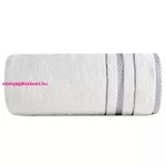 Koral pamut törölköző jacquard csíkos szegéllyel Fehér 30x50 cm