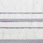 Koral pamut törölköző jacquard csíkos szegéllyel Fehér 30x50 cm