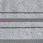 Koral pamut törölköző jacquard csíkos szegéllyel Ezüst 70x140 cm