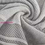 Suzana pamut törölköző jacquard mintás szegéllyel Ezüst 50x90 cm