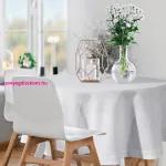 Stella kerek asztalterítő Fehér 150 cm