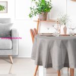 Bianca2 fényes csillogású asztalterítő Ezüst 180 cm