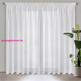   Rebecca fényáteresztő függöny finom esőszerkezettel Fehér 300x270 cm