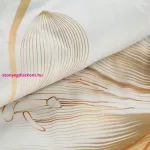 Blanca11 pamut-szatén ágyneműhuzat Fehér/arany 140x200 cm - 70x90 cm 1db