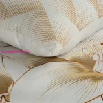 Blanca11 pamut-szatén ágyneműhuzat Fehér/arany 140x200 cm - 70x90 cm 1db