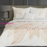Blanca8 pamut-szatén ágyneműhuzat Fehér/arany 140x200 cm - 70x90 cm 1db