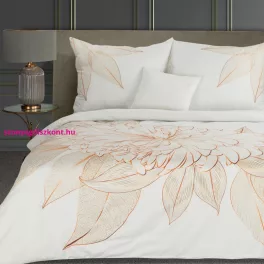   Blanca8 pamut-szatén ágyneműhuzat Fehér/arany 140x200 cm - 70x90 cm 1db