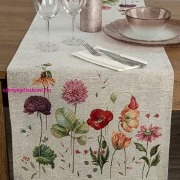 Gobelin asztali futó mezei virágokkal 45x140 cm +/-5%