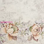 Rózsás gobelin terítő zsenília fonalból Natúr 140x180 cm +/-5%