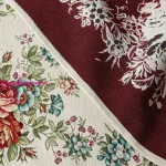 Virágmintás gobelin asztalterítő zsenília fonalból Natúr 140x180 cm +/-5%