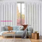 Lena mintás dekor függöny Fehér 350x270 cm