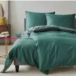 Esprit pamut ágyneműhuzat Palackzöld 200x220 cm - 70x80 cm 2db