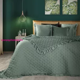   Isabel fodros ágytakaró mikroszálas sötét menta 220x240 cm