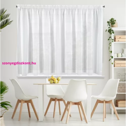 Lucy fehér fényáteresztő függöny voile anyagból 300x160 cm