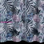 Malibu mintás dekor függöny Fehér/lila 140x250 cm