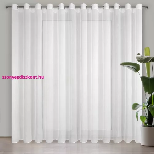 Rebecca fényáteresztő függöny finom esőszerkezettel Fehér 400x250 cm