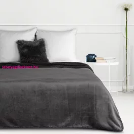 Tedy kétoldalas puha takaró Acélszürke 200x220 cm